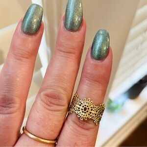 14K fill filigree ring